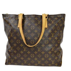 LOUIS VUITTON Cabas Mezzo Shoulder Bag Monogram Leather Brown